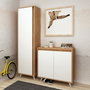 Hanah Home Zapatero Roble y Blanco